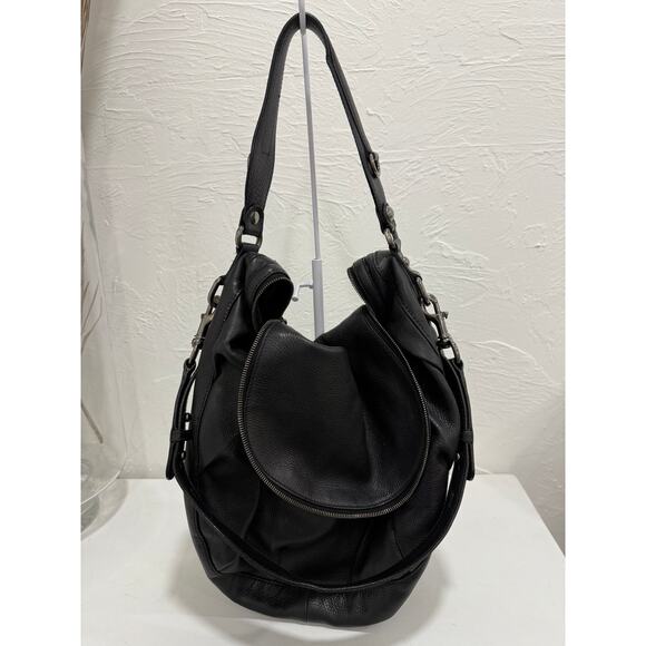 Gucci Leather Pleated Horsebit Accent Icon Bit Medium Shoulder Hobo Bag Black - Picture 3 of 5